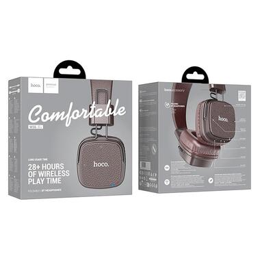 Наушники HOCO Earl BT headphones W56 коричневые фото №6