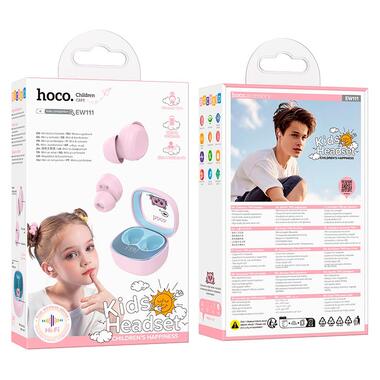 Наушники HOCO Friendly true wireless children BT headset EW111 розовые фото №5