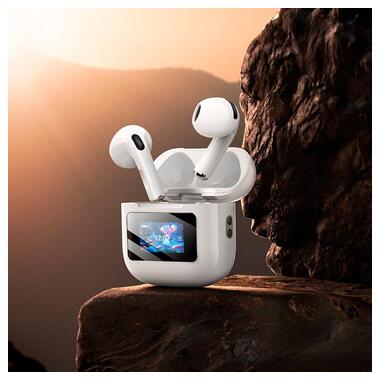 Наушники HOCO Randy true wireless BT headset with touch screen EW73 белые фото №7
