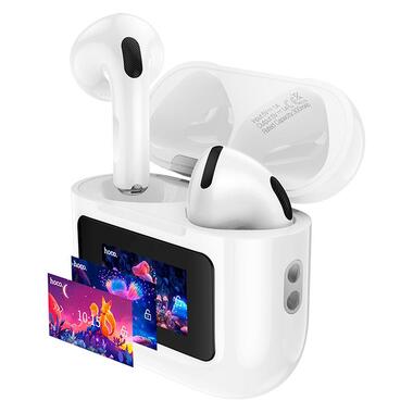 Наушники HOCO Randy true wireless BT headset with touch screen EW73 белые фото №3