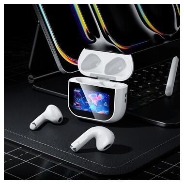 Наушники HOCO Sparkle true wireless touch screen BT headset EW82 белые фото №8
