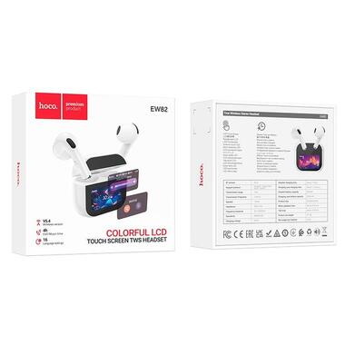 Наушники HOCO Sparkle true wireless touch screen BT headset EW82 белые фото №7