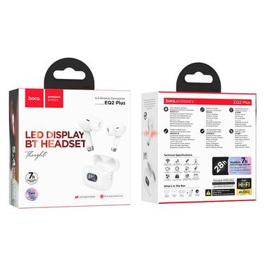 Наушники HOCO Thought true wireless BT headset EQ2 Plus белые фото №4