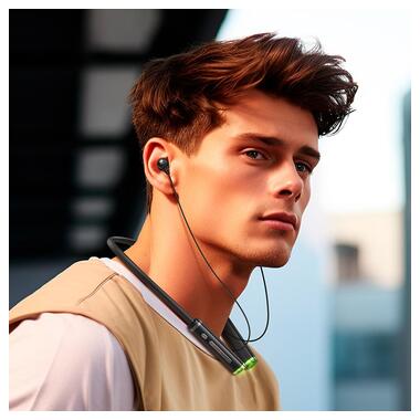 Наушники HOCO Benevolent neck-mounted BT earphones ES72 черные фото №4