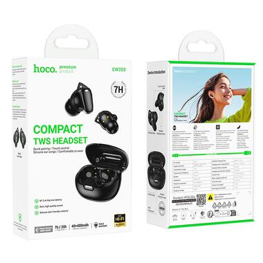 Наушники HOCO Jinny true wireless BT headset EW203 черные фото №5