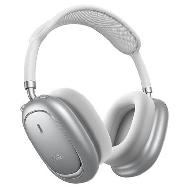 Беспроводные накладные наушники HOCO W68 Calma ANC noise-canceling BT headphones(App) Silver (6942007674010) фото №1