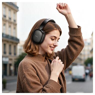 Беспроводные накладные наушники HOCO W73 Graceful BT headphones(App) Black (6942007674867) фото №4