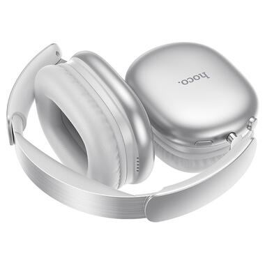 Беспроводные накладные наушники HOCO W73 Graceful BT headphones(App) Silver (6942007674874) фото №4