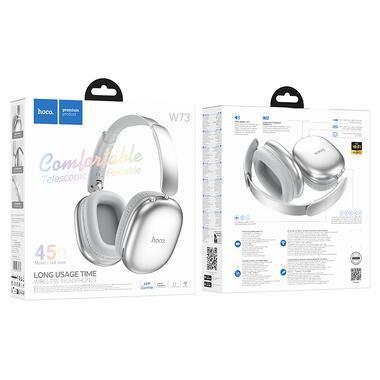 Беспроводные накладные наушники HOCO W73 Graceful BT headphones(App) Silver (6942007674874) фото №2
