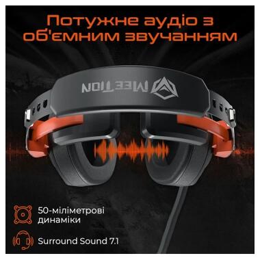 Наушники Meetion HP099 Black/Orange (MT-HP099-A) фото №3