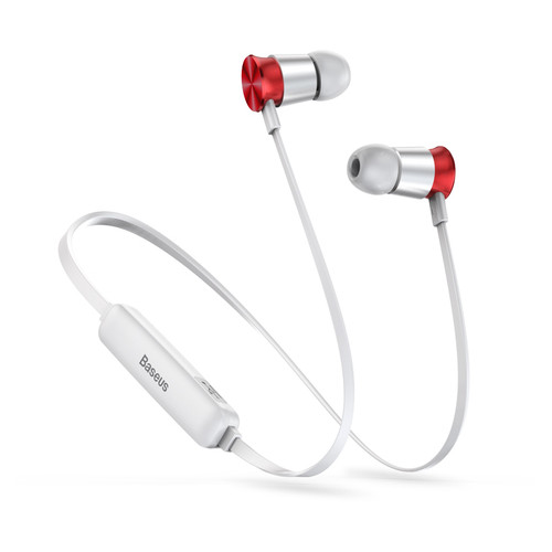 Навушники Baseus Sports Encok S07 Bluetooth Silver/Red (NGS07-S9) фото №1