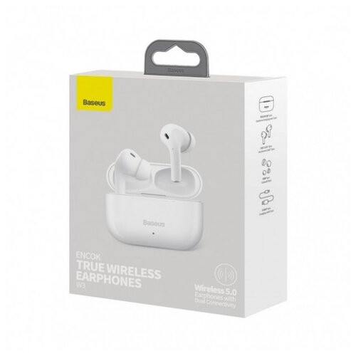 Наушники Baseus Encok True Wireless Earphones W3 White NGW3-02 фото №3