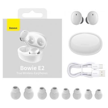 Бездротові навушники Baseus Bowie E2 TWS Білі (NGTW090002) фото №6