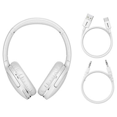 Накладні бездротові навушники Baseus Encok Wireless headphone D02 Pro (NGTD01030) White фото №7