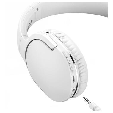 Накладні бездротові навушники Baseus Encok Wireless headphone D02 Pro (NGTD01030) White фото №3