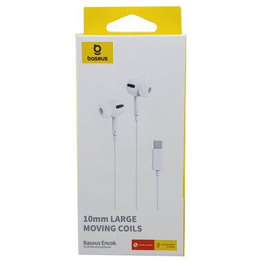 Наушники Baseus Encok CZ18 Wired Earphones Moon White (A00170100213-Z1) фото №2