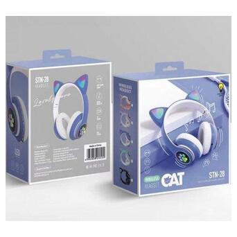 Бездротові навушники Cat, блакитні (STN-28) фото №3