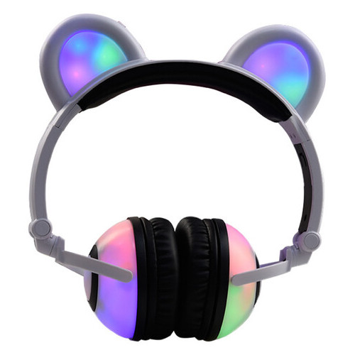 Навушники Linx Bear Ear з ведмежими вушками Led підсвічування Білі (SUN1860) фото №2