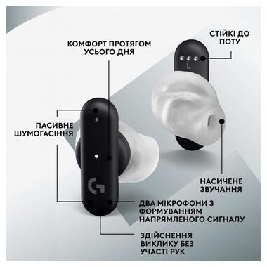 Гарнітура Logitech FITS True Wireless Gaming Earbuds White (985-001183) фото №8