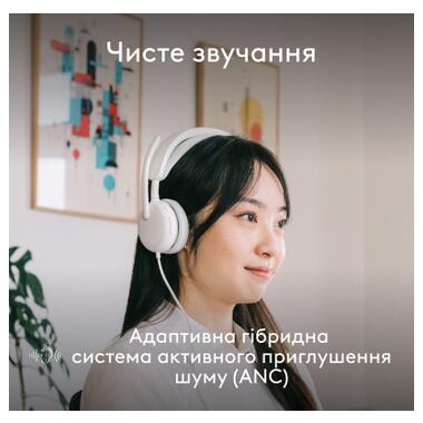 Наушники Logitech Zone Wired 2 USB White (981-001621) фото №2