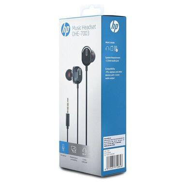 Навушники з мікрофоном HP DHE-7003 (мобільна гарнітура) Volume Control Black (DHE-7003) фото №2