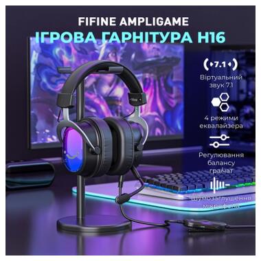 Наушники Fifine H16 7.1 RGB Black (H16) фото №4