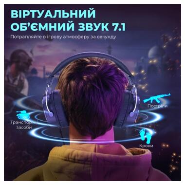 Наушники Fifine H16 7.1 RGB Black (H16) фото №5