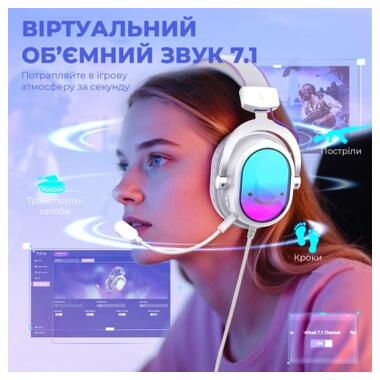Наушники Fifine H16 7.1 RGB White (H16W) фото №6