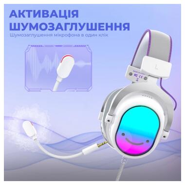 Наушники Fifine H16 7.1 RGB White (H16W) фото №9