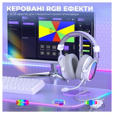 Наушники Fifine H16 7.1 RGB White (H16W) фото №12