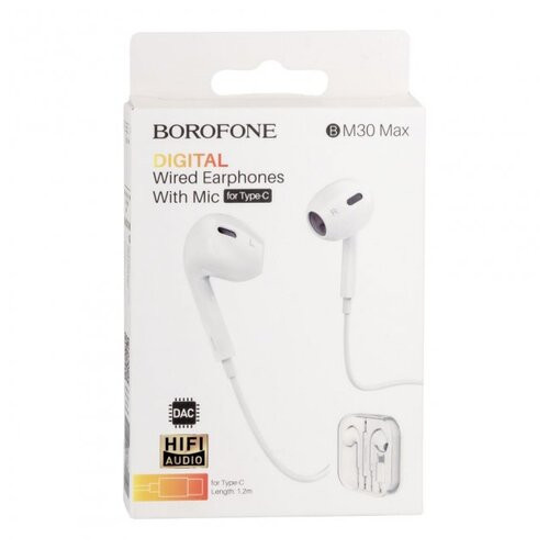 Навушники Borofone USB Type-C White (BM30MCW) фото №2