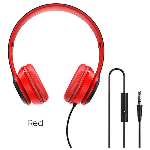 Бездротові навушники Borofone BO5 Star sound 3.5мм (mini-Jack) Red (BO5R) фото №3