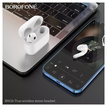 Наушники Borofone BW26 Bluetooth 5.3 White (BW26W) фото №5