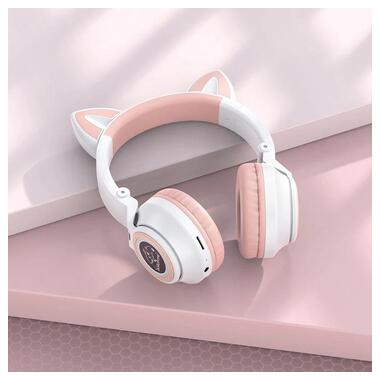 Накладні бездротові навушники BOROFONE BO18 Cat ear Білий фото №4
