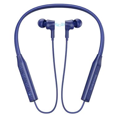 Bluetooth навушники Borofone BE59 Rhythm neckband Blue фото №2