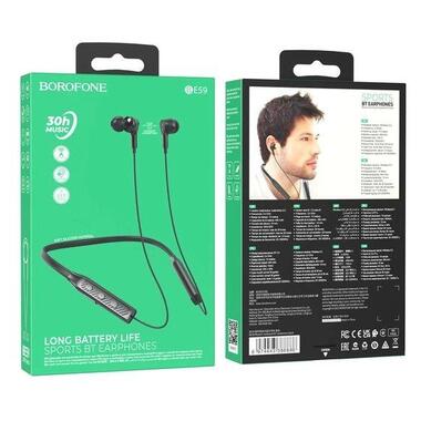 Bluetooth навушники Borofone BE59 Rhythm neckband Black фото №2