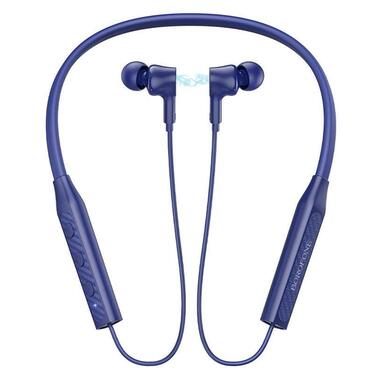 Bluetooth навушники Borofone BE59 Rhythm neckband Blue фото №3
