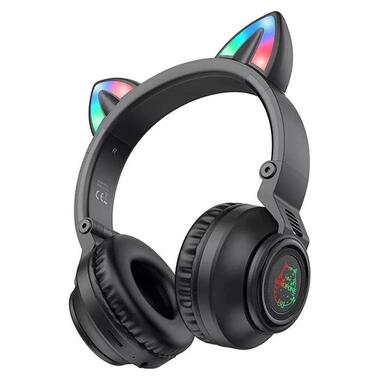 Накладні бездротові навушники BOROFONE BO18 Cat ear Чорний фото №1