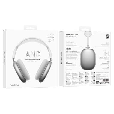 Наушники Borofone Adorable ANC BT headphones BO35 Plus Silver фото №6