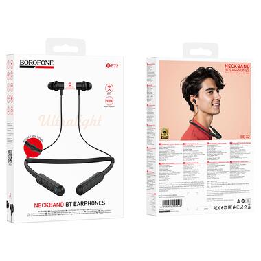 Беспроводные спортивные наушники BOROFONE BE72 Sun neck hanging BT earphones Black (6941991124518) фото №2
