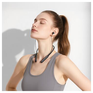Беспроводные спортивные наушники BOROFONE BE72 Sun neck hanging BT earphones Black (6941991124518) фото №8