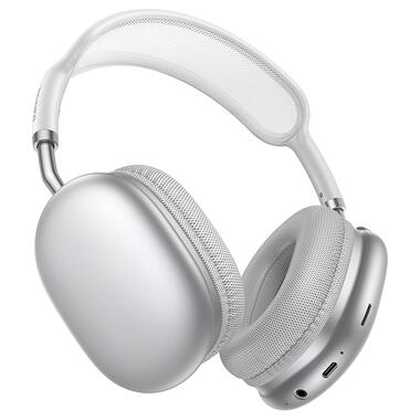 Беспроводные накладные наушники BOROFONE BO36 Tone BT headphones Silver (6941991127106) фото №3