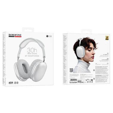 Беспроводные накладные наушники BOROFONE BO36 Tone BT headphones Silver (6941991127106) фото №2