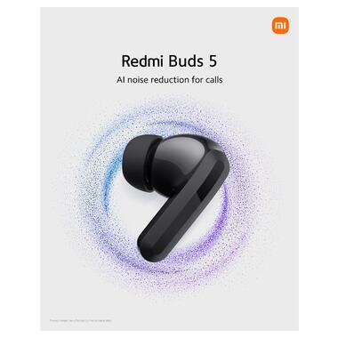 Bluetooth-гарнітура Xiaomi Redmi Buds 5 Black (BHR7627GL) фото №9