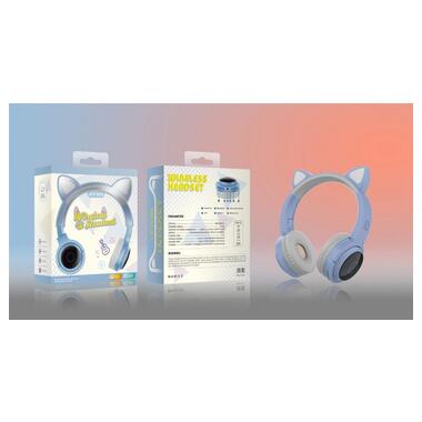 Навушники Ailink Cat Ears колір блакитний фото №5