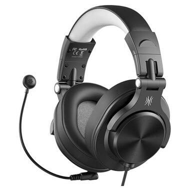 Навушники провідні OneOdio Fusion A71D, ігрова гарнітура, чорно-білі фото №1