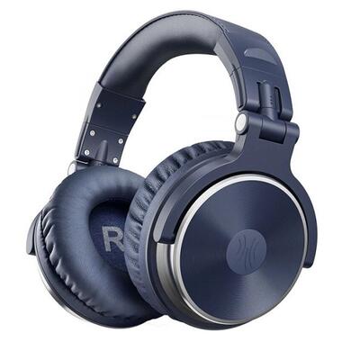 Навушники провідні OneOdio Studio Pro 10, складні, мікрофон, сині фото №1