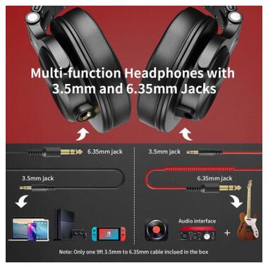 Наушники OneOdio A71 3,5мм/6,35мм Black/Red (A71 Red) фото №4