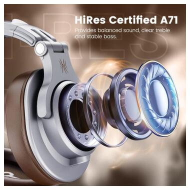 Наушники OneOdio A71 3,5мм/6,35мм Silver/Brown (A71 Silver Brown) фото №5