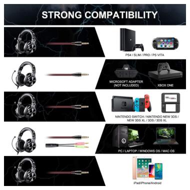 Наушники OneOdio A71M 3,5мм/6,35мм Black (A71M Black) фото №4